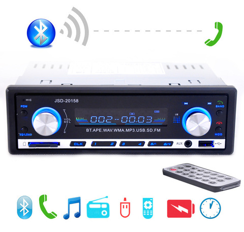 Radio FM estéreo para coche, reproductor de Audio MP3, compatible con teléfono Bluetooth con puerto USB/SD MMC, electrónica de coche, 1 DIN, novedad de 2022 ► Foto 1/6