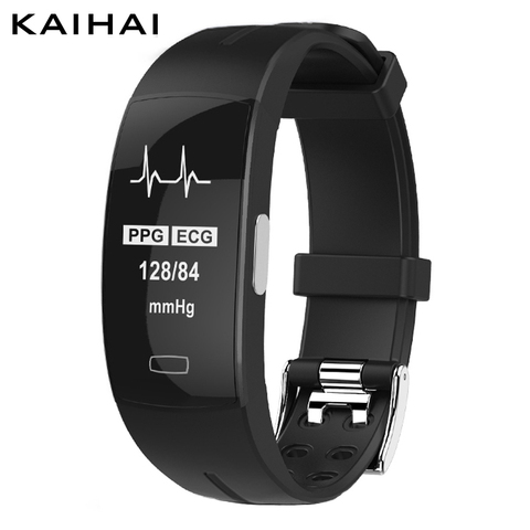 KAIHAI H66 presión arterial alta banda monitor PPG + ECG pulsera inteligente fitness tracker reloj inteligente trayectoria GPS ► Foto 1/6