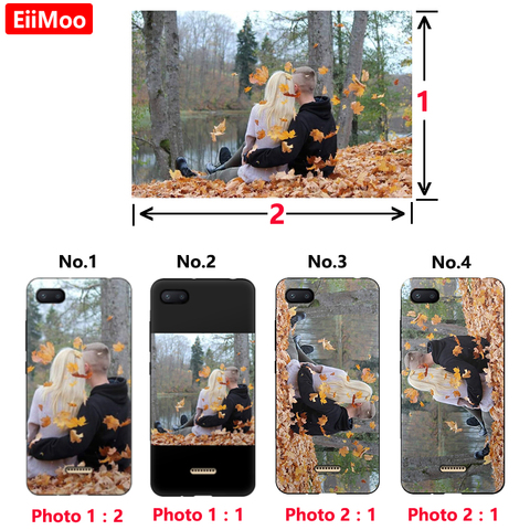EiiMoo cubierta de encargo del teléfono para Xiaomi Redmi 6A 5A 4A 4X4 5X5 Plus S2 16mm/20mm/25mm/30mm/40mm personalizado Foto para Xiaomi Redmi Note 6 Pro ► Foto 1/6