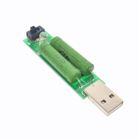 Envío libre USB mini carga de descarga resistencia 2A/1A con interruptor 1A led verde, 2A led rojo ► Foto 1/6