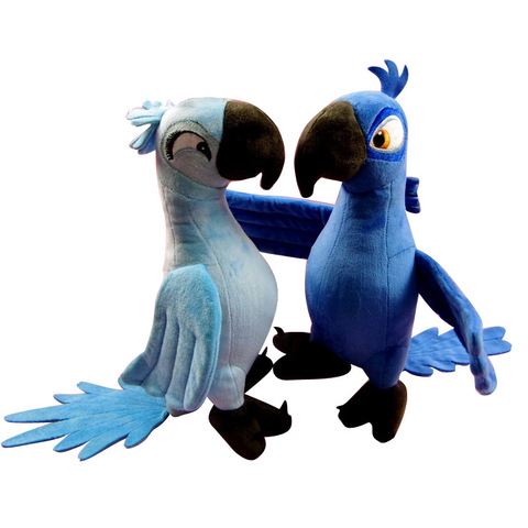 Muñeco de peluche de loro de Rio, juguete de Guacamayo, Pájaro, como se ve en la TV, disponible en 4 colores, nuevo ► Foto 1/6