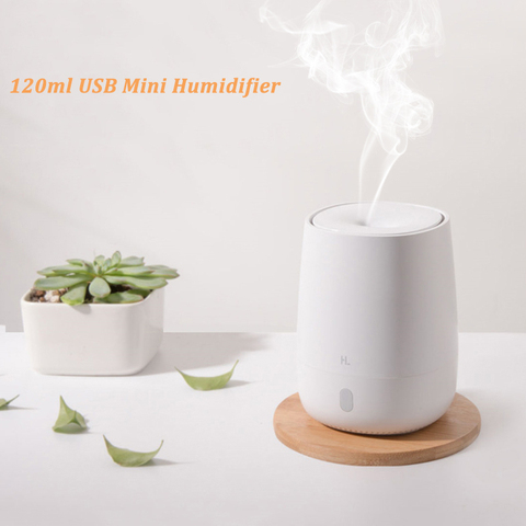 Mini humidificador de aire USB de 120ML, Difusor de Aroma de aceite esencial ultrasónico para Xiaomi Youpin, humidificador de luz LED silencioso para el hogar ► Foto 1/6