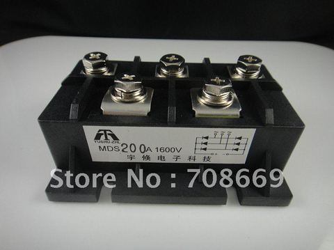 1 piezas MDS200A 3-fase Puente rectificador de diodo 200A Amp 1600V rectificador de puente ► Foto 1/2