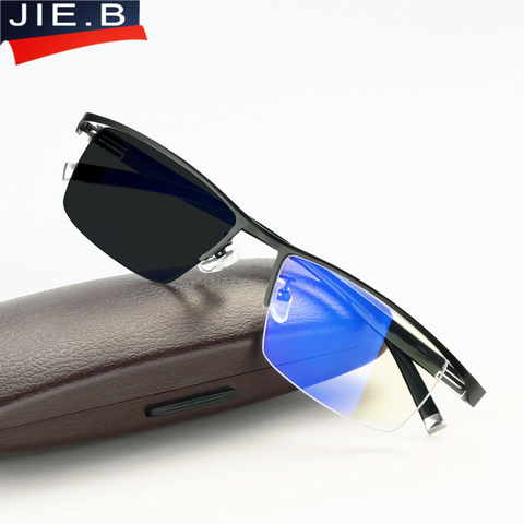 Anti azul rayos transición fotocrómica Gafas para leer para hombres protección UV, antideslumbrante presbicia con dioptrías glasse ► Foto 1/6