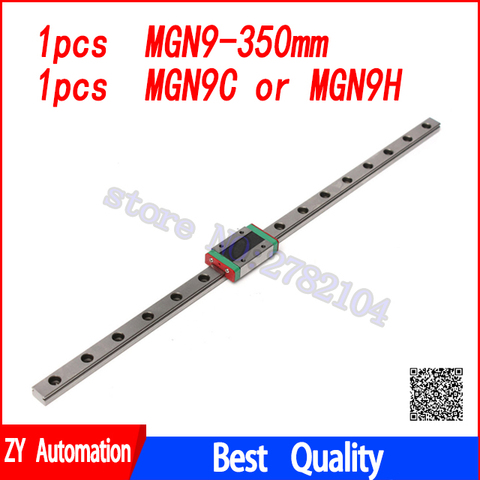 Guía lineal 9mm MGN9 350mm vía lineal + MGN9C o MGN9H carro lineal largo para CNC X Y eje Z ► Foto 1/3