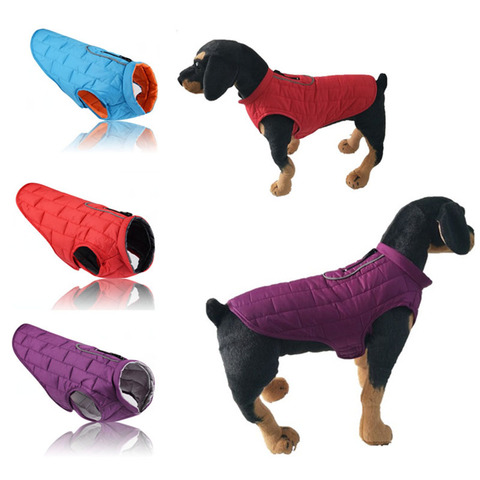 Nueva ropa reversible para perros, abrigo de invierno cálido para perros, chaqueta reflectante para mascotas, forro de algodón, chaleco para perros, ropa ► Foto 1/6