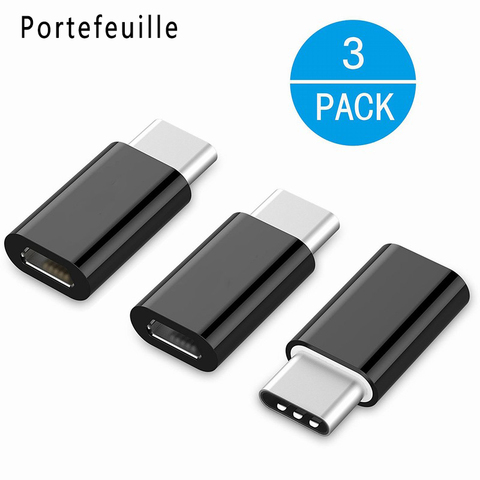 3 piezas de USB-C a Micro USB adaptador de tipo C Cable de carga para Huawei p20 Lite Samsung S8 más S9 oneplus 5 6 5 T cargador de accesorios ► Foto 1/6