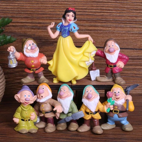 Disney juguetes 8 unids/set 5-10cm de nieve blanca Princesa y los Siete Enanos figuras de acción de juguete de PVC colección de muñecos juguetes para los niños ► Foto 1/6