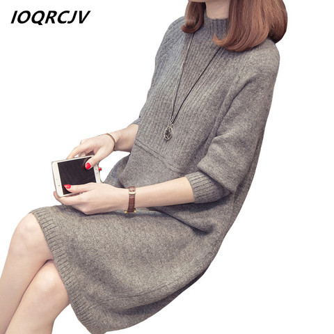 IOQRCJV-suéter de cuello alto para mujer, moda de otoño e invierno, suéteres de punto, jersey de manga larga, S184, 2022 ► Foto 1/6