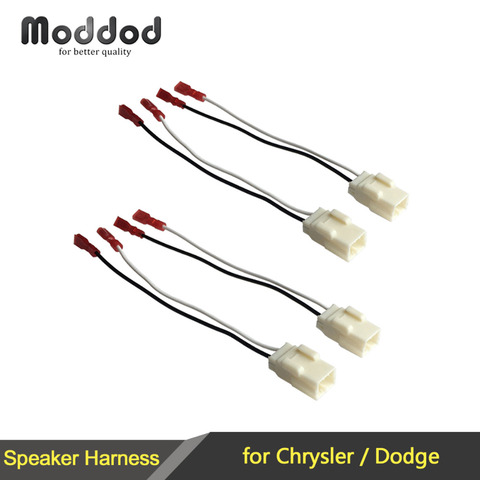 1 o 2 pares de Cable para Chrysler Dodge Cable de altavoz arnés adaptador de conector macho ► Foto 1/3