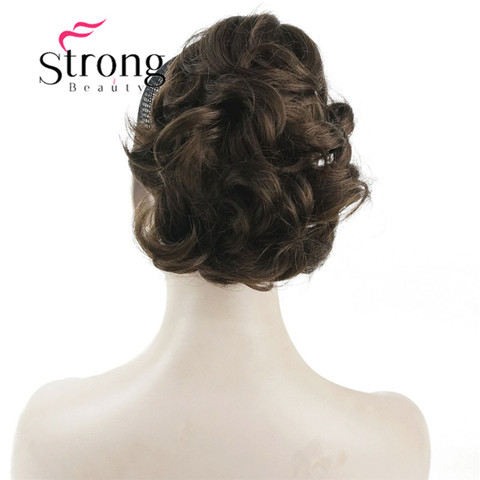 StrongBeauty-Pinza corta de pelo rizado, extensión de cabello sintético de coleta, 80g con mandíbula/pinza de garra ► Foto 1/3