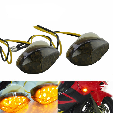 Universal 2 uds de la motocicleta indicador Led de señal de giro luz de la lámpara luz para intermitente luces intermitentes para Honda CBR 600RR 1000RR 2004-2007 05 ► Foto 1/6