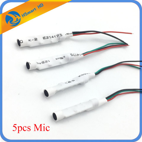 Mini micrófono de Audio con salida DC para cámara de seguridad CCTV, DVR, micrófono del CCTV, 5 uds. ► Foto 1/1