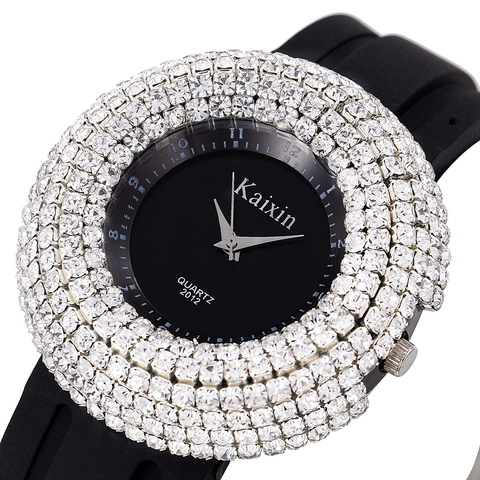 Relojes de lujo con diamantes de imitación para mujer, pulsera de vestir informal ► Foto 1/6