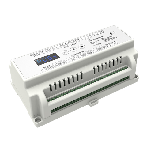 ¡Promoción! Decodificador CVDMX512 de 24 canales, entrada de DC5-24V, salida de 3A * 24CH con pantalla para ajuste de dirección dmx ► Foto 1/1