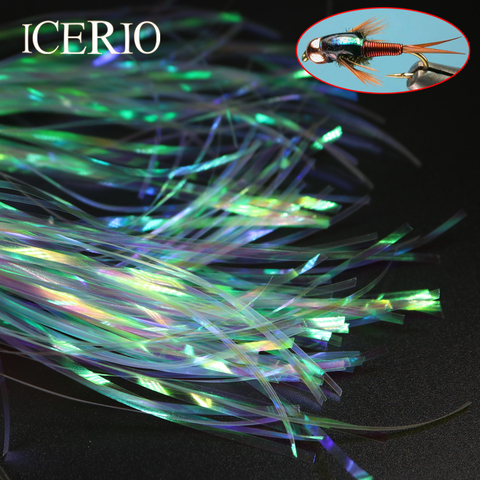 ICERIO 2mm Wide Fly atar perla Color Flash Tinsel plano estrecho brillante línea de película que hace cobre John Nymph Material de atado ► Foto 1/4