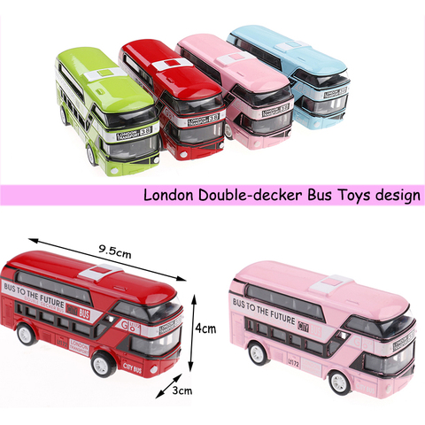 Autobús de dos pisos de Londres, juguetes de diseño de autobús, turismo, vehículos de transporte urbano, vehículos de cercanías ► Foto 1/6