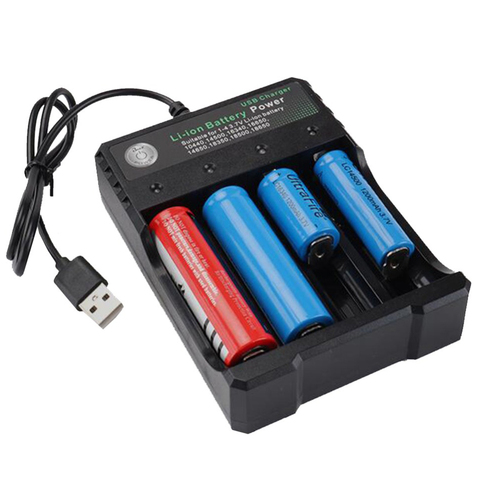 Cargador de batería de ion de litio de 4,2 V 18650, carga independiente USB, electrónico portátil, cargador de batería 18650 18500 16340 14500 26650 ► Foto 1/6