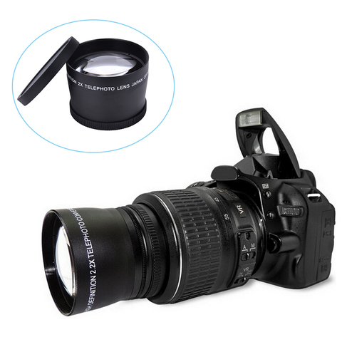 Teleobjetivo profesional 2.0X + paño de limpieza para Canon, Nikon, Sony, Pentax, 58mm ► Foto 1/6
