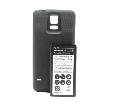 1x6500mAh S5 batería extendida + contraportada para Samsung Galaxy S5 SV I9600 I9602 SM-G900T G900F G900V G900P G900A S5 Neo G903 ► Foto 1/6