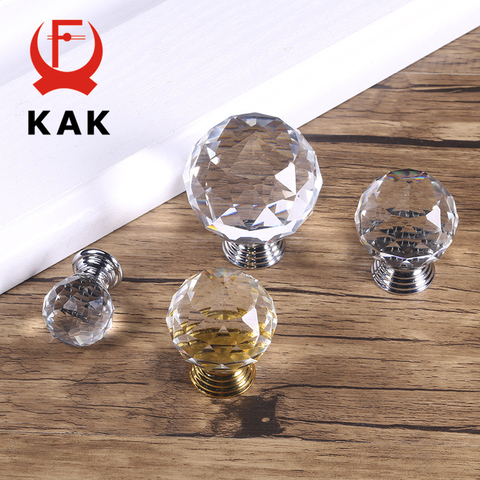 Perillas y manijas de gabinete de cristal de moda KAK coloridas perillas de cajón de cristal ► Foto 1/6