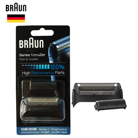 Hoja de afeitar Braun 10B/20B (serie 1000/2000), repuesto de lámina y cortador, pieza de alto rendimiento (180 190 1775 1735 2675 5728 5729) ► Foto 1/6