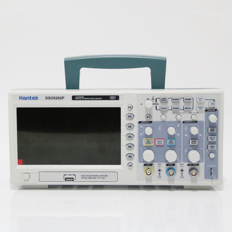 Envío gratuito Hantek DSO5202P osciloscopio de almacenamiento Digital de 200MHz 2 canales 1GSa/s 7 