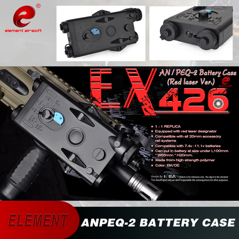 Linterna táctico Element Airsoft, caja de batería de PEQ-2, sin función, láser rojo, ANPEQ-2, Airsoft, luz para armas, EX426 ► Foto 1/6