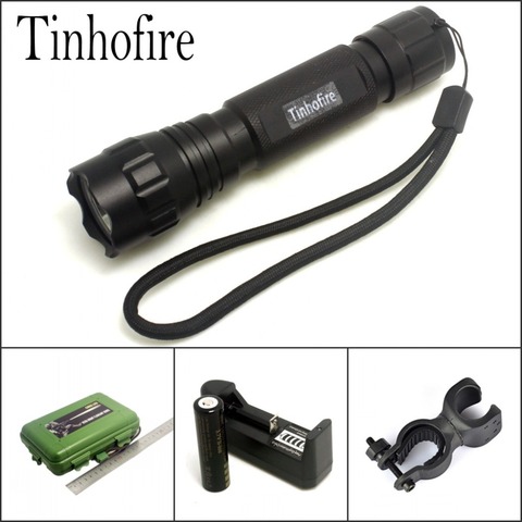 Tinhofire 501B XML T6 L2 LED, 2000 lúmenes, linterna LED de 5 modos, lámpara para Camping, pesca, bicicleta, luz con batería y cargador ► Foto 1/6