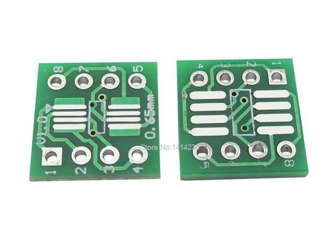 10 unids/lote SOP8 MSOP8 SOIC8 TSSOP8 SOP8 a DIP8 adaptador de circuito integrado adaptador de enchufe placa PCB ► Foto 1/1