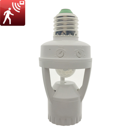 Caliente AC 110-220 V 360 grados inducción PIR Sensor de movimiento infrarrojos humanos E27 enchufe interruptor Base Led Bombilla luz de la lámpara de ► Foto 1/5