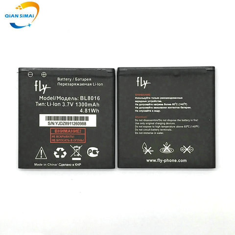 QiAN SiMAi 1 piezas BL8016 1300mAh batería Original de alta calidad para FLY BL8016 teléfono móvil + número de seguimiento ► Foto 1/1