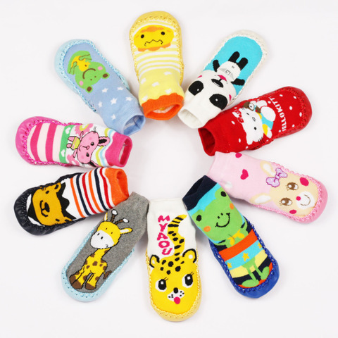 Botines antideslizantes para bebé, zapatos, mocasines, calcetines largos para bebé ► Foto 1/6