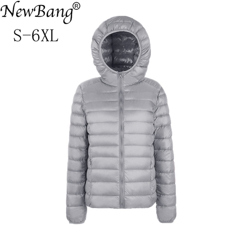 Marca NewBang de gran tamaño 6XL mujer abrigo chaqueta ultraligera mujeres peso ligero portátil Windbreaker Parka ► Foto 1/6