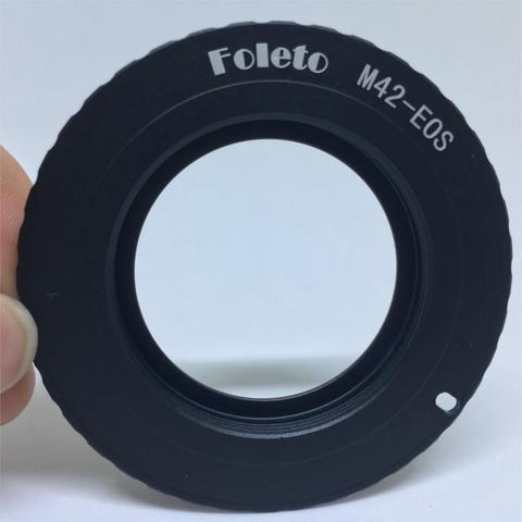 Foleto nuevo AF III confirmar M42 lente para EOS adaptador para Canon cámara montura EF anillo 60D 550D 600D 7D 5D 1100D negro ► Foto 1/6