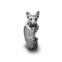 Anillos Vintage Sphynx para hombre y mujer, anillos de gato de estilo Retro a la moda, joyería de gato Sphynx ► Foto 1/6
