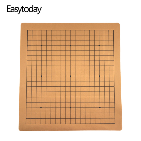 Easytoday-tablero de ajedrez Weiqi, tablero de juego chino Go, cuero sintético, ante, un lado, 19 líneas, estándar internacional ► Foto 1/6