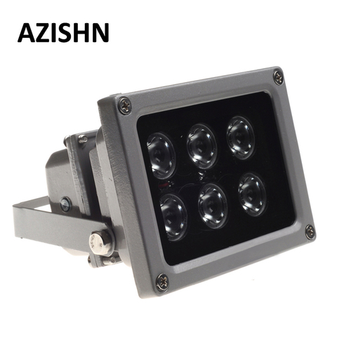AZISHN-Luz Led CCTV IR iluminador infrarrojos, matriz de 6 uds., para exteriores, impermeable, visión nocturna, CCTV, luz de relleno para cámara CCTV ► Foto 1/6