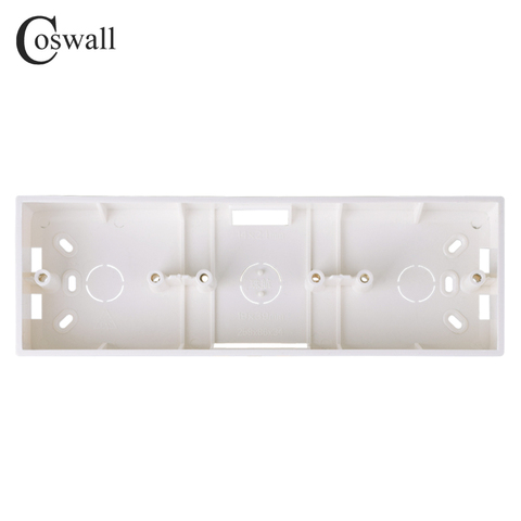 Coswall-caja de montaje externa para 86 interruptores triples o enchufes, 258mm x 86mm x 34mm, aplicable para cualquier posición de superficie de pared ► Foto 1/6