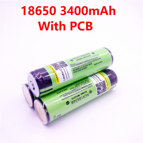 LiitoKala protegido 100% Original NCR18650B 18650 batería recargable de 3400mah 3,7 V PCB ► Foto 1/4