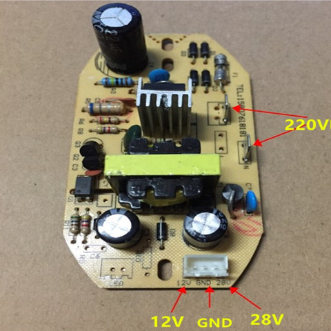 Placa de alimentación de repuesto para humidificador, placa de atomización de 12v y 28v, circuito de atomización, piezas de humidificador, atomización ultrasónica ► Foto 1/1