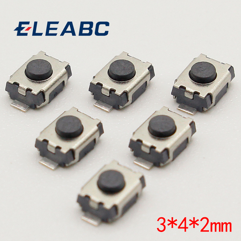 50 piezas SMD 2Pin 3X4 MM táctil Botón de empuje Micro interruptor momentáneo ► Foto 1/2