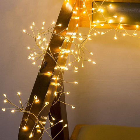 Guirnalda de luces LED de alambre de cobre, 2M y 5M, para Navidad, ventana, boda, fiesta, funciona con pilas ► Foto 1/6
