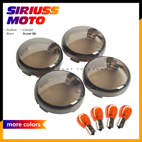 4 X luz intermitente para motocicleta cubierta estuche para gafas para Harley Touring Dyna Softail Sportster Street Glide 883, 1986-2017 ► Foto 1/6