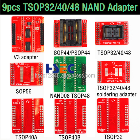 100% Origail NAND adaptadores TSOP32 TSOP40 TSOP48 SOP44 SOP56 adaptador para Xgecu TL866II más MiniProTL866A TL866CS PROGRAMADOR USB ► Foto 1/6