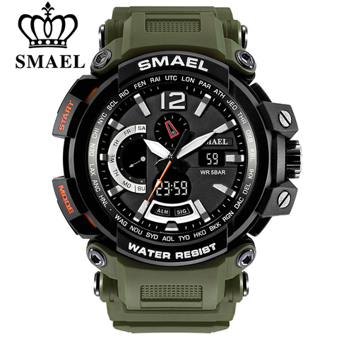Relojes de pulsera digitales LED de marca para hombre SMAEL, reloj deportivo Masculino, reloj militar, reloj Masculino, 1702 xfcs ► Foto 1/6