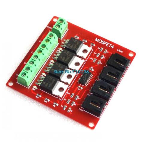 Botón MOSFET de ruta de cuatro canales de 4 canales IRF540 V4.0 + Módulo de interruptor MOSFET para Arduino CC Motor Drive Dmimmer placa de relé ► Foto 1/1