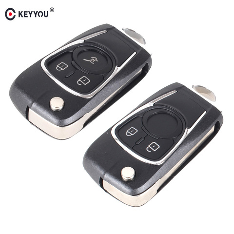 KEYYOU Flip modificado carcasa de llave a distancia de coche funda sin llave para Chevrolet Epica Lova Cruze para Buick HU100 hoja 2/3 botones ► Foto 1/6