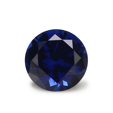 Tamaño 3mm ~ 10mm 34 # sappair-e sintético, precios, gemas azules de corte redondo, piedra de corindón para joyería ► Foto 1/2