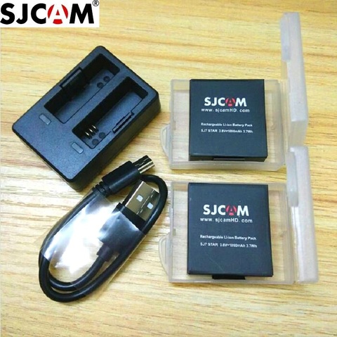 Accesorios de SJCAM Original SJ7 Star batería recargable cargador Dual funda de batería para SJCAM SJ7 cámara de deportes de acción ► Foto 1/6